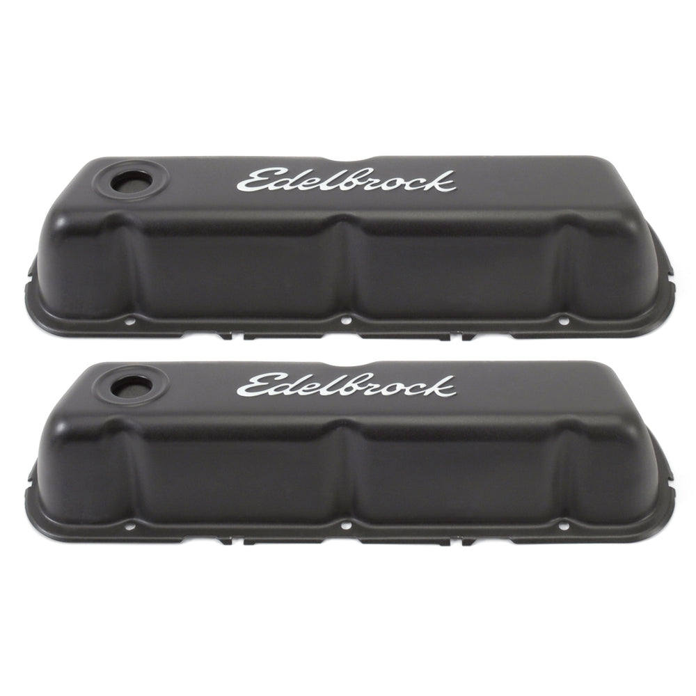 Edelbrock Signature Series Valve Covers for Ford 260-289-302 (not Boss) and 351W — Textured Black