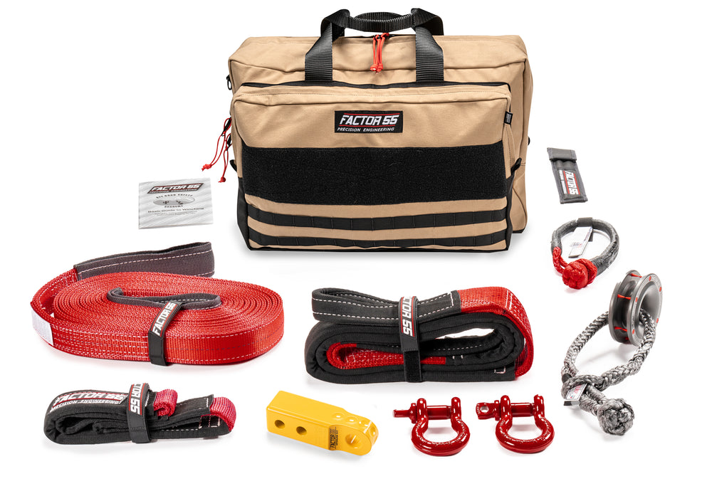 Factor 55 Sawtooth Winch Accessory Kit (YELLOW HITCHLINK AND LARGE BAG)
