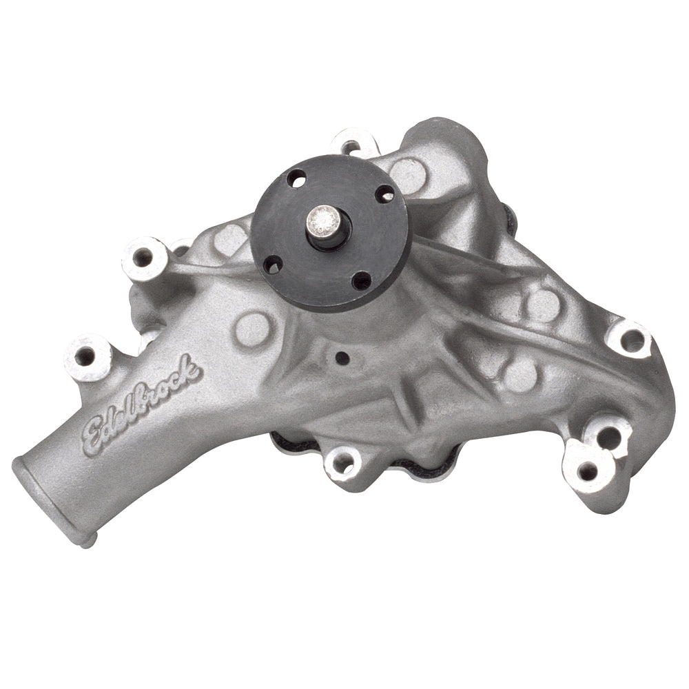 Edelbrock Water Pump for Small-Block Chevy in Satin Finish (Long)