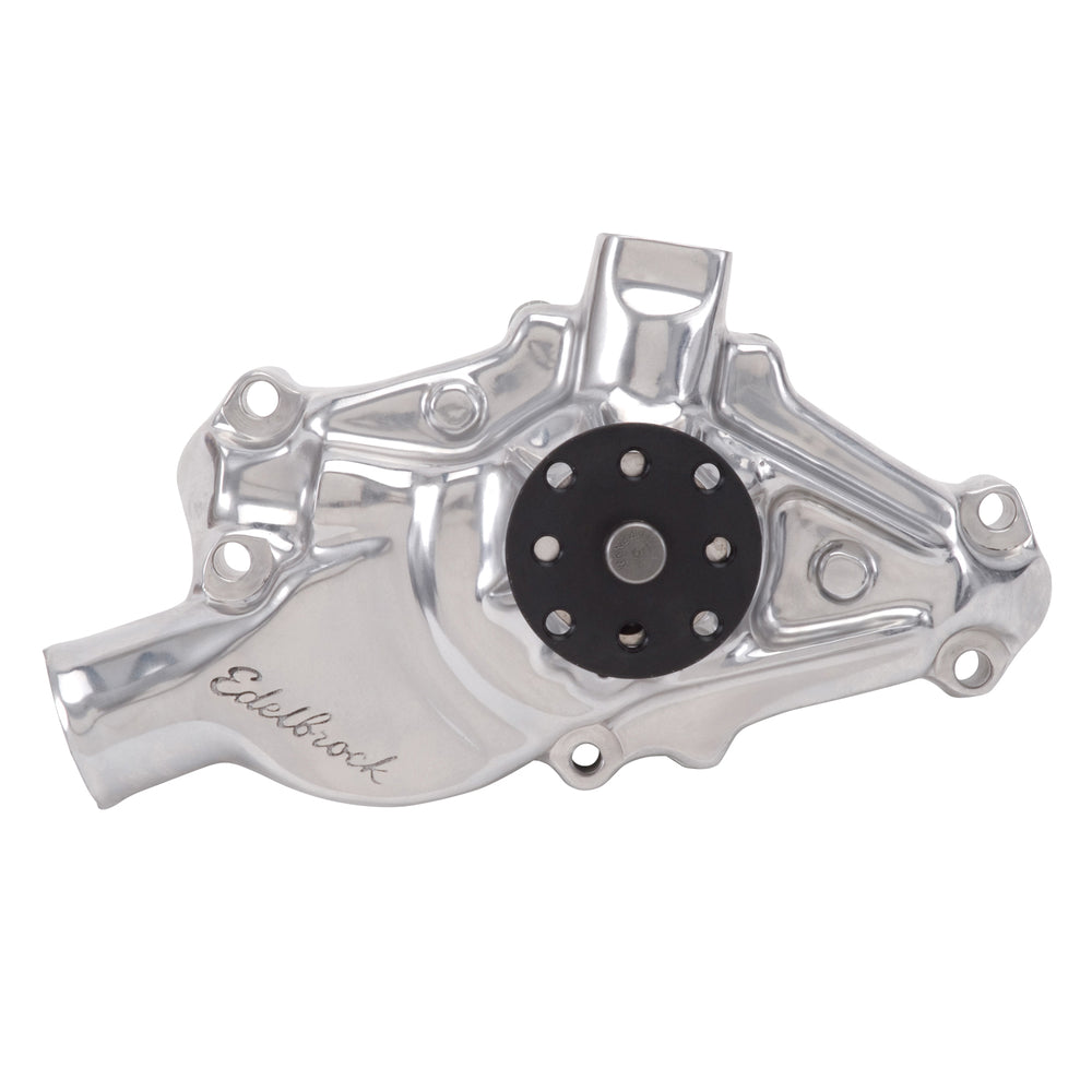 Edelbrock Water Pump for Small-Block Chevy in Polished Finish (Short)