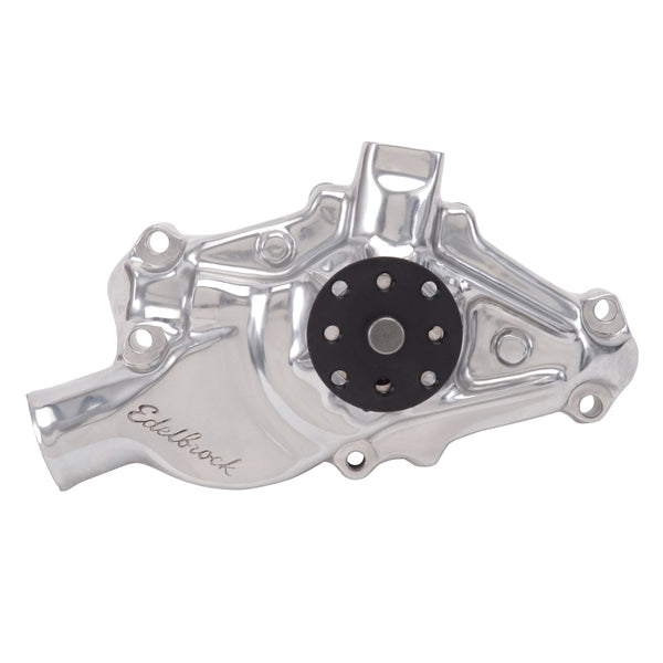 Edelbrock Water Pump for Small-Block Chevy in Polished Finish (Short)