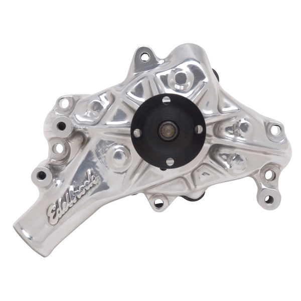 Edelbrock Water Pump for Small-Block Chevy in Polished Finish (Long)