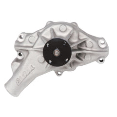 Edelbrock Long Water Pump #8881 For Small-Block Chevy, Reverse Rotation, Satin Finish