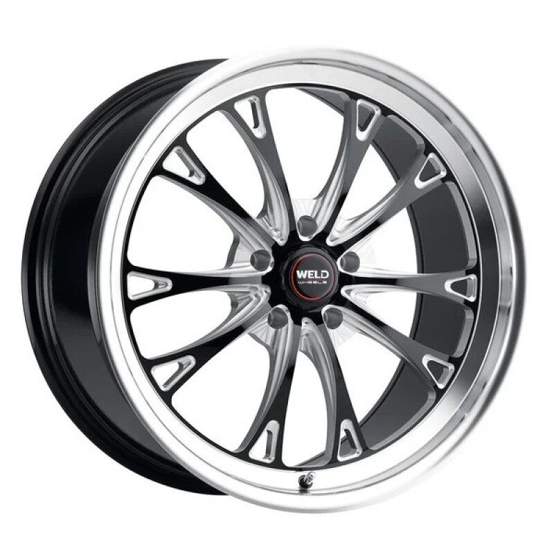 Weld Roue Belmont Drag S157 17x10 / 5x114.3 / ET +49 - noir brillant avec rayons fraisés
