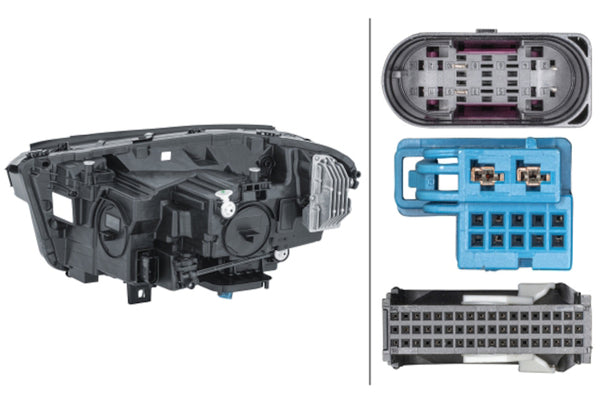 Hella Headlight Assembly — 2021-2022 Mercedes-Benz GLA250 (HEL013074761)