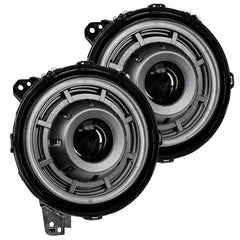 Oracle Phares à projecteur bi-DEL Oculus Jeep Wrangler JL - graphite métallisé - 5500K