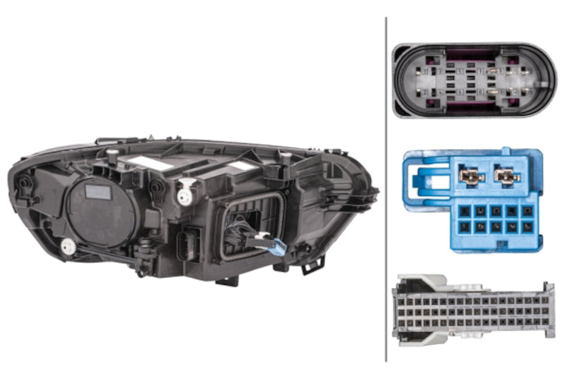 Hella Headlight Assembly — 2020-2021 Mercedes-Benz CLA250 (HEL015086551)