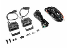 Go Rhino Bright Series 3X2 Rectangle Flood Light Kit Pair Blk