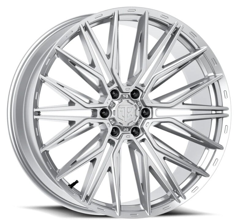 MTX Gangstar Silver Machined 20x9in / 6x139.7 BP / 18mm Offset / 106.1mm Bore