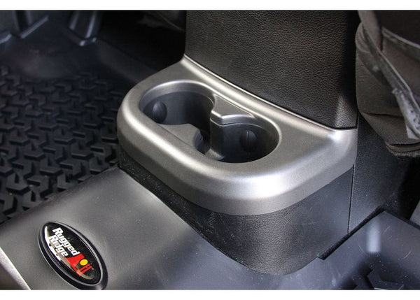 Rugged Ridge Console centrale porte-gobelets 2e rangée 2011-2016 Jeep Wrangler - charbon