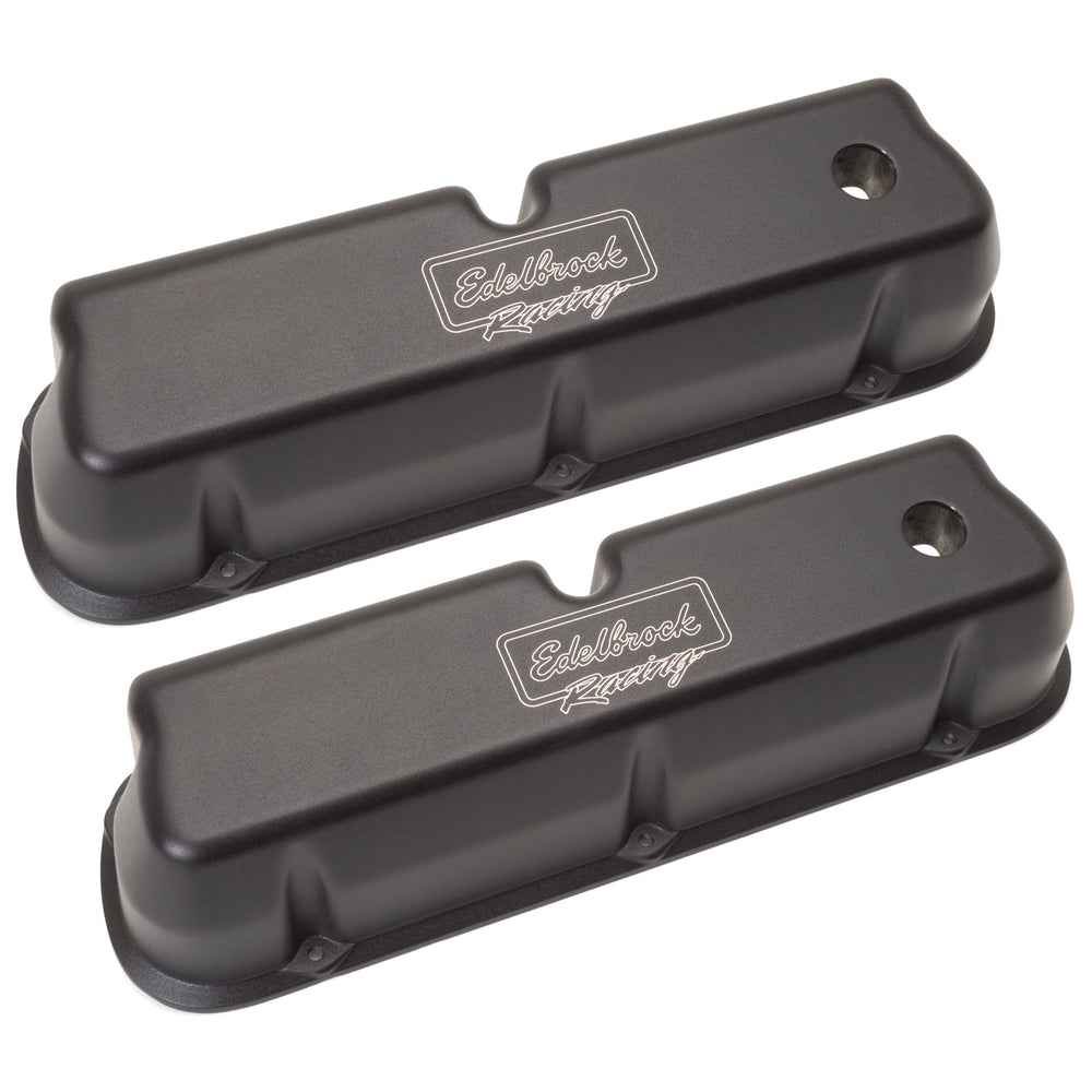 Edelbrock Victor Series Valve Covers for Ford 289/302/351W (except Boss) — Textured Black (41263)