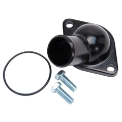Edelbrock 15 Deg. Aluminum Waterneck for Chevy 4.3L V6 & Chevy V8 Black Finish