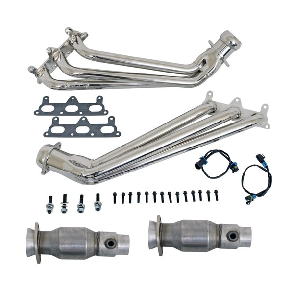 BBK Collecteurs d'échappement à tubes longs avec convertisseurs 10-11 Camaro V6 - 1-5/8 chrome
