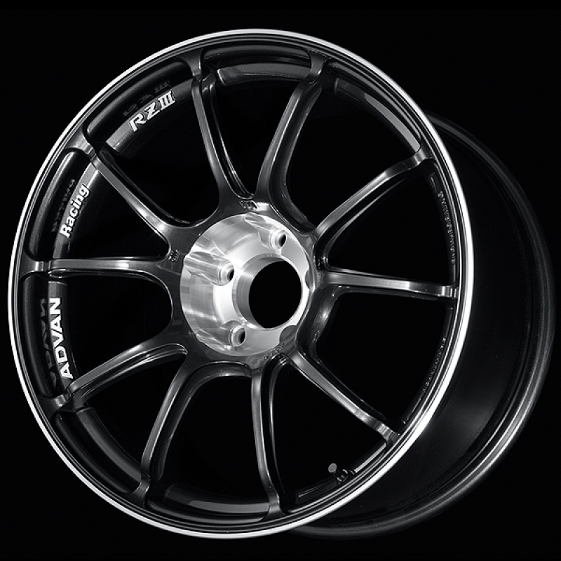 Advan Roue RZIII 18x9.5 / +35 déport / 5x114.3 BC / 73mm alésage / gris métal noir et coupe diamant