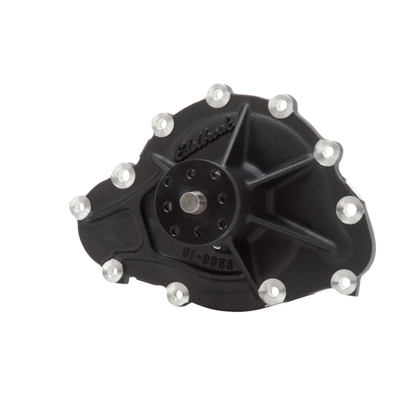 Edelbrock Water Pump for Pontiac, Standard Rotation in Black Finish