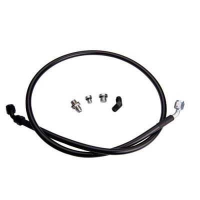 Fleece Performance Ensemble de conduite d'alimentation d'huile de turbo déportée Duramax pour 01-16 Duramax avec entrée d'huile 1/4 NPT