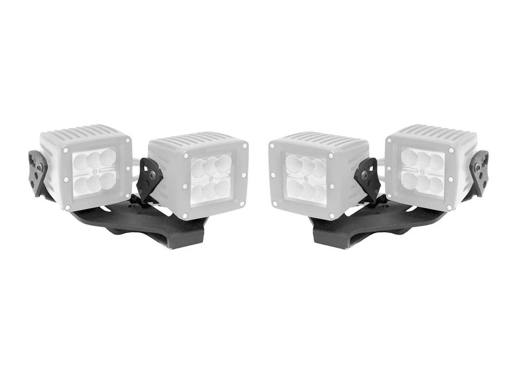 Go Rhino 18C Wrangler JL&JT Gladiator Light Mounts Black Powdercoat Finish (732231T)