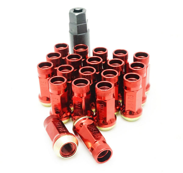 Wheel Mate Muteki SR45R Lug Nut Kit Lock Set 12x1.5 45mm - Red 4pcs