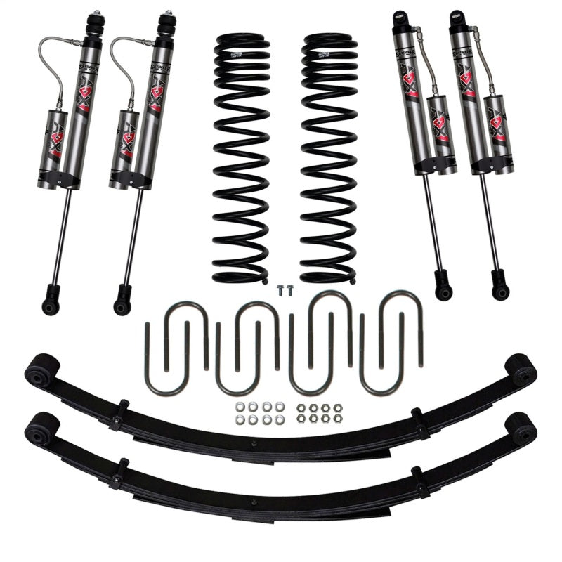 Skyjacker 3 in. Long Travel Dual Rate Suspension Lift System with ADX 2.0 Shocks — 84-01 Jeep Cherokee XJ (JC3158KSXLT)