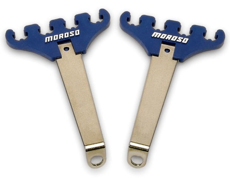 Moroso Ensemble de guide-fils d'allumage à 4 trous Chevrolet Small Block - 7-9mm - bleu