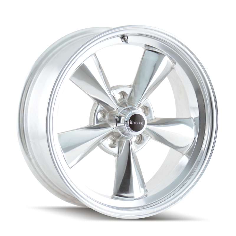 Ridler 675 15x7 / 5x120.65 BP / 0mm Offset / 83.82mm Hub Polished Wheel