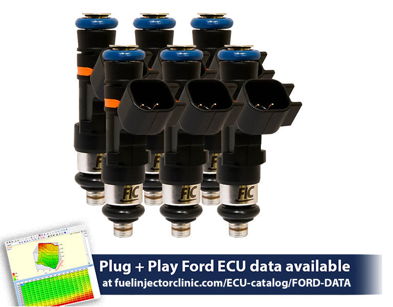 Jeu d'injecteurs FIC Fuel Injector Clinic 650cc (62lbs/hr à 43.5 PSI de pression de carburant) pour Ford Falcon XR6T (FG)