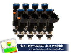 Jeu d'injecteurs de carburant FIC Injector Clinic 1000cc (100 lb/h à 58 PSI de pression de carburant OE) pour moteurs de camion 4.8/5.3/6.0 ('07-'13) (High-Z)