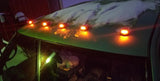 LoPro Wireless Solar-Powered Truck CAB Amber LED Light 5-Piece Roof System - No Drilling, No Holes, No Wiring