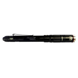 3-Mode Rechargeable LED 350-Lumen Mechanics Pencil Flashlight with 4x Zoom Projector Lens Race Sport Lighting