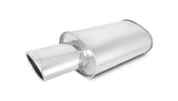 Vibrant Performance Streetpower OVAL Muffler W/ 4.5IN X 3IN OVAL Angle CUT TIP(2.5IN Inlet) (VIB1034)