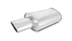 Vibrant Performance - 1034 - STREETPOWER Oval Muffler w/ 4.5 in. x 3 in. Oval Angle Cut Tip (2.5 in. inlet)