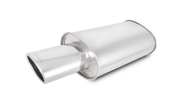 Vibrant Performance - 1034 - STREETPOWER Oval Muffler with 4.5 in. x 3 in. Oval Angle Cut Tip (2.5 in. inlet)