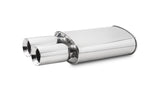 Vibrant Performance Streetpower OVAL Muffler W/ DUAL 3.5IN Round TIPS(3IN Inlet) (VIB1047)