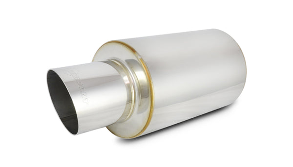 Vibrant Performance - 1061 - TPV Universal Mufflers, 4 in. Round Angle Cut Tip (3 in. inlet - 17 in. long)