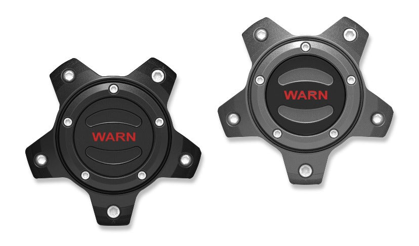 Warn Optional Wheel Center Cap - Gunmetal/Red 5 Lug