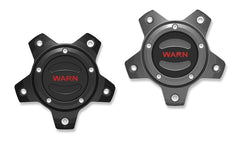 Warn Optional Wheel Center Cap - Gunmetal/Red 5 Lug