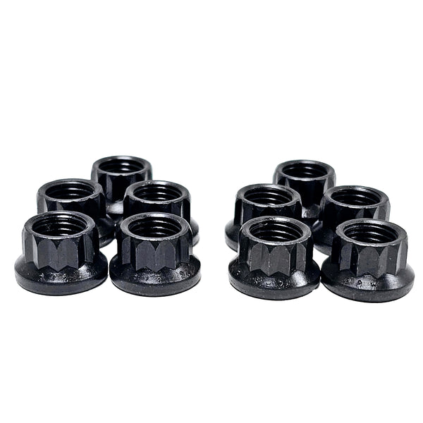 PRW - FLANGE NUT, 3/8"-24 x 7/16" Wrenching, 12pt, 10 Piece - 1068314