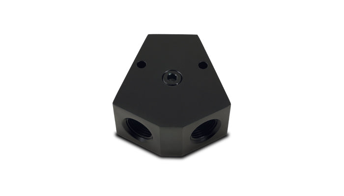 Vibrant Performance - 10821 - Y-Block Adapter with 1/8 in. NPT Port, Single Size: 1/2 in. NPT, Dual Size: 3/8 in. NPT