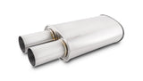 Vibrant Performance Streetpower OVAL Muffler W/ 3IN Round Straight CUT TIP 2.5IN Inlet T304 Stainle (VIB1094)