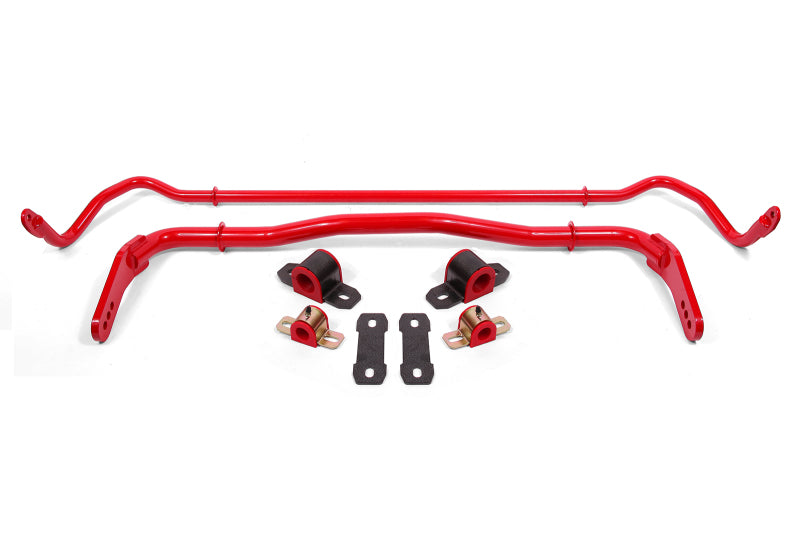 BMR Ensemble de barres stabilisatrices avant/arrière creuses 38mm/25mm avec coussinets 08-19 Dodge Challenger - rouge
