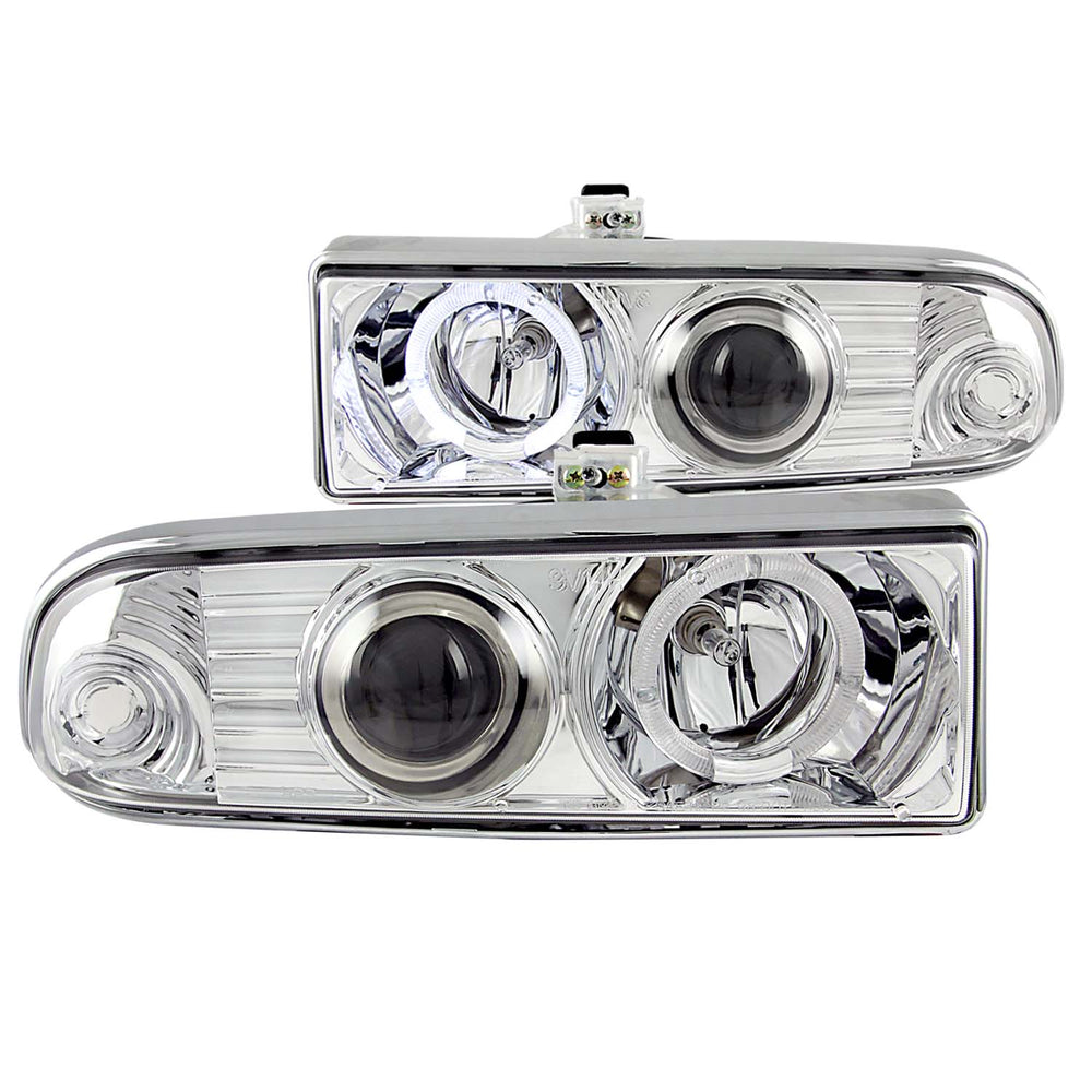 ANZO USA - Projector Headlight Set w/Halo — 1998-2004 Chevrolet Blazer / S10 - 111016