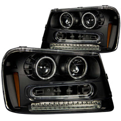 ANZO USA - Projector Headlight Set w/Halo — 2002-2009 Chevrolet Trailblazer, select trims - 111127