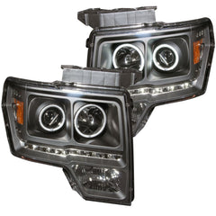 ANZO USA - Projector Headlight Set w/Halo — 2009-2014 Ford F-150 - 111298