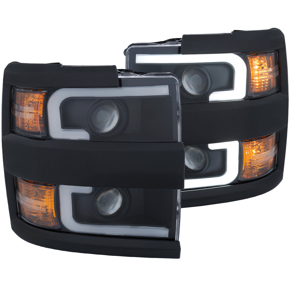 ANZO USA - Projector Headlight Set — 2015-2019 Chevrolet Silverado 2500 HD / Silverado 3500 HD - 111364