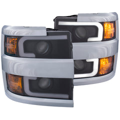 ANZO USA - Projector Headlight Set — 2015-2019 Chevrolet Silverado 2500 HD / Silverado 3500 HD - 111365