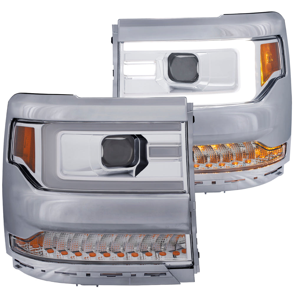 ANZO USA - Projector Headlight Set — 2016-2018 Chevrolet Silverado 1500 - 111374