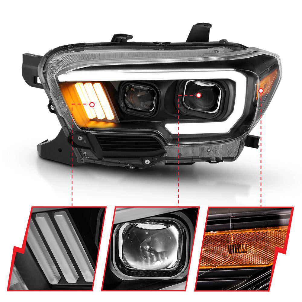 ANZO USA - ANZO USA Projector Headlights — 2016-2023 Toyota Tacoma - 111379