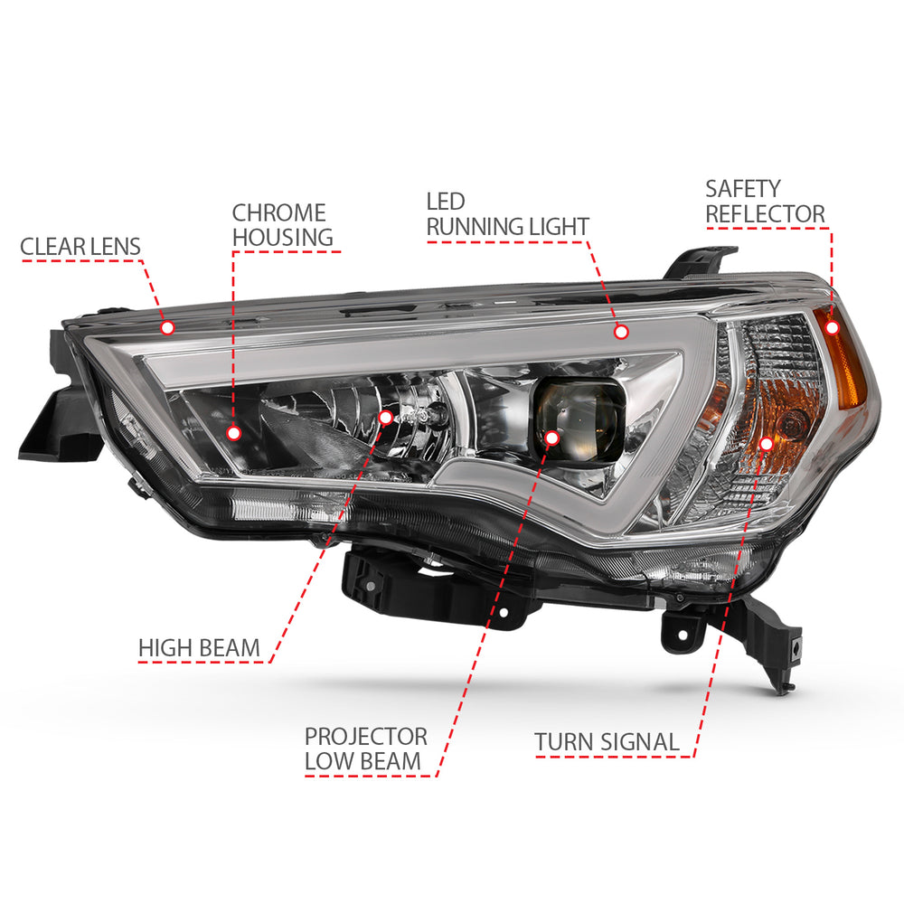 ANZO USA - ANZO USA Projector Headlights — 2014-2021 Toyota 4Runner - 111417