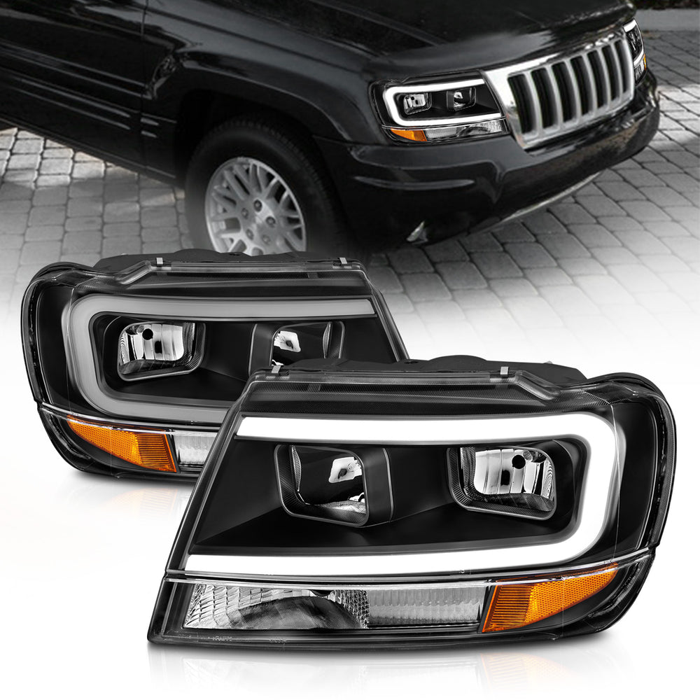 ANZO USA - Crystal Headlight - 111537 — 1999-2004 Jeep Grand Cherokee