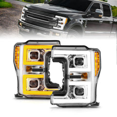 ANZO USA - LED Projector Headlight — 2017-2019 Ford F-250 Super Duty / F-350 Super Duty - 111578